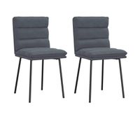vidaxl sillas de comedor 2 unidades terciopelo gris oscuro