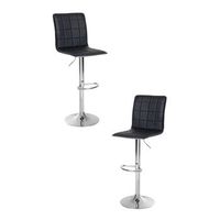 pack 2 taburetes likod de polipiel 116495042 cm - negro