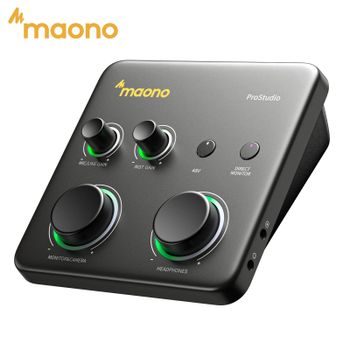 Interfaz de Audio Híbrida MAONO P1 con Ganancia de 70dB para PC, Teléfono, iPad, Guitarra, Auto-Gain, Loopback, ASIO para Podcast, Streaming, Grabación de Música