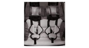 Xlc duo s gris beige asiento de remolque con arnes