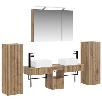 Juego De Muebles De Baño 6 Uds. Roble Artisan Vidaxl