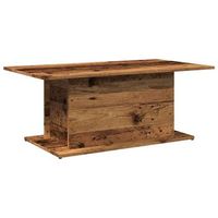 mesa de cafe - mesa de centro madera ingenieria envejecida 102x555x40 cm