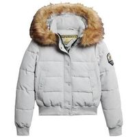 superdry abrigo manteau everest gris para mujer