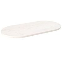 tablero de mesa ovalado madera maciza pino blanco 110x55x25 cm vidaxl