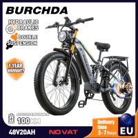 bicicleta electrica para adultos burchda rx80 motor de alta potencia bateria de 48v20ah960wh bicicleta electrica de montana con neumaticos gruesos de 26 pulgadas para todo terreno
