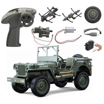 JJRC C8815 1/10 Camión Militar Willys Piezas de Coche RC Transmisor de Control Remoto 2.4G Servo de Dirección Puente Tra