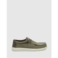 heydude mocasines zapatilla wally braided verde para hombre