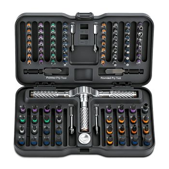 Juego de destornilladores de trinquete multifunción VMAN 100 en 1, con puntas magnéticas, mini kit de herramientas de reparación, herramienta doméstica para PC, escritorio, etc.