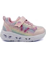 de bubble bobble bubble zapatilla deportiva con velcro y luces para nina c12 rosa