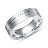 anillo de plata 925 mate brillante estrias 65 mm