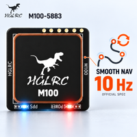 hglrc m100-5883 modulo gps m10 con brujula antena ceramica y led integrados 2121mm para avion rc fpv de largo alcance