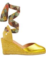 de la valeta alpargatas de cuna la valeta ada amarillo con lazos estampados sol