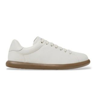 Camper para mujer. K201819-003 Zapatillas de piel Pelotas Soller blanco (40), Plano, Ninguno, Casual