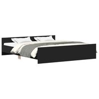 cama matrimonial  cama para adultos  estructura de cama con cabecero piecero negro 200x200cm