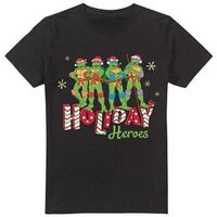 teenage mutant ninja turtles camiseta holiday heroes para hombre