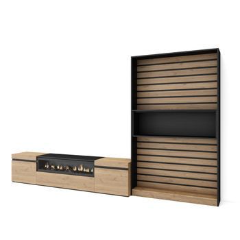 Muebles De Salón Para Tv, Conjunto De Muebles Comedor, 310x186x35cm, Para Tv Hasta 80