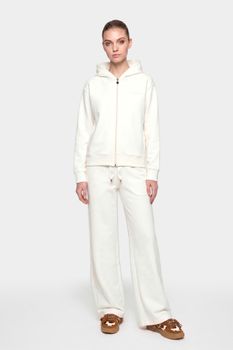 sudadera con capucha y cremallera con logo off white xs
