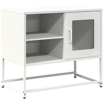 Mueble Para Tv De Acero Blanco 68x39x60,5 Cm