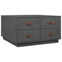 mesa de centrormesa auxiliarrmesa de cafe de madera maciza de pino gris 80x80x45 cm