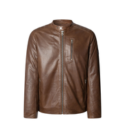 pepe jeans para hombre pm4027178 chaqueta joey marron m casual piel