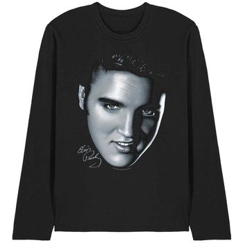 Elvis Presley Camiseta manga larga Big Face para hombre