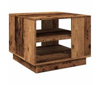 mesa de centro madera ingenieria madera envejecida 55x55x42 cm