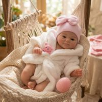 anjodoll 2 conjuntos de ropa para muneca reborn de silicona de 13 pulgadas con boca abierta muneca lavable hecha a mano juguete regalos ideales