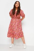 limited collection vestido nido de abeja rosa floral mujer curvy y tallas grandes limited collection