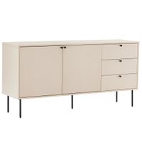 aparador 2 puertas y 3 cajones decoracion melamina 150 cm beige