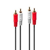 lindy 35663 cable de audio 5 m 2 x rca negro rojo blanco