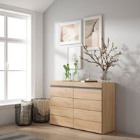 comoda efecto madera roble 114x35x75cm