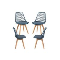 pack 4 sillas mima de polipropileno 824943 cm - azul petroleo