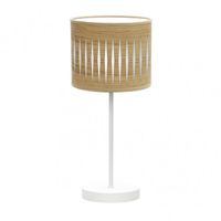 sobremesa piron 1xe14 blancomadera clara 42x17x17 cm marca fabrilamp