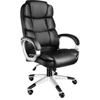 silla de oficina con asiento comodo moderna piel sintetica negro