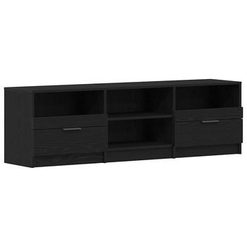 Gabinete De Tv Con Cajón Roble Negro 150 X 33,5 X 45 Cm Vidaxl