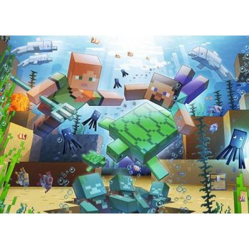 Rompecabezas Ravensburger 12000421 Minecraft 1000 piezas cartón multicolor