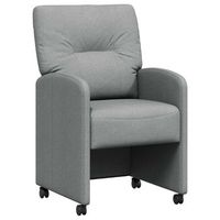 sillas de comedor con ruedas 2 uds tela gris claro vidaxl