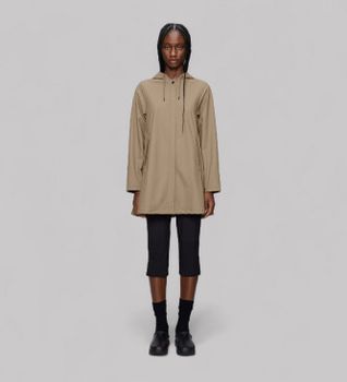 Rains para mujer. 18050 Chaqueta A-Line beige (S), Casual, Poliéster