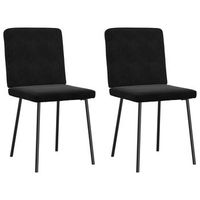 pack 2 uds sillas de comedor  silla de cocina terciopelo negro
