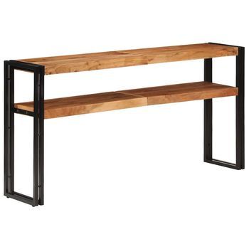 Mesa Consola De Madera Maciza De Acacia 150x30x75 Cm Vidaxl