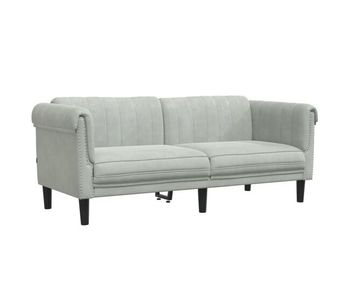 Vidaxl sofá de 2 plazas terciopelo gris claro
