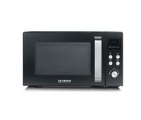 severin microondas con grill y conveccion 3 en 1 hasta 200 c mini horno con funcion de precalentamiento horno microondas con plato antiadherente para pizza 900 w 25 l negro mw 7752