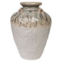 jarron asas porcelana beige