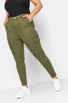 Yours Vaqueros Caqui Cargo Ava, Mujer Curvy Y Tallas Grandes, Yours