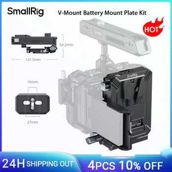 Kit de placa de montaje de batería con montaje en V SmallRig para la mayoría de las cámaras sin espejo con pantalla abatible, para Sony para Canon con placa Arca-Swiss -5227