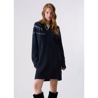 liu jo vestidos vestido de punto con bordados joya para mujer