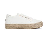 zapato de mujer con cordones de tela y forrada de esparto white 39