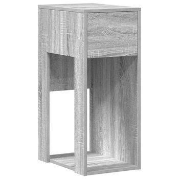 Torre De Ordenador Con Cajón Gris Sonoma 30x44x74 Cm Vidaxl