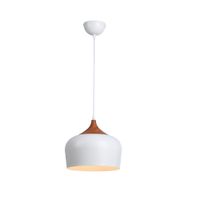 lampara techo industrial madera blanca o30 cm e27