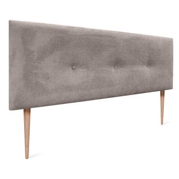 Dhome Cabecero De Pana Liso Con Botones 135x115 Con Patas Camas 120/135/140 - Marrón